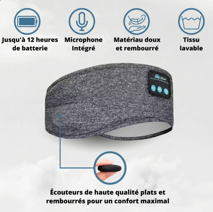 SilkySound - Bandeau audio pour dormir