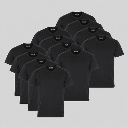 T-shirts noirs – lot de 12 pièces
