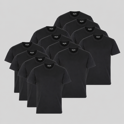 T-shirts noirs – lot de 12 pièces