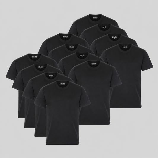 T-shirts noirs – lot de 12 pièces