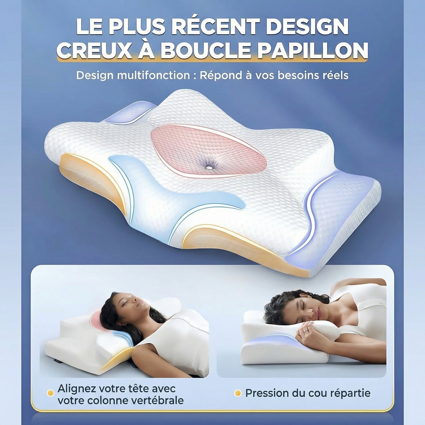 Oreiller cervical  à mémoire de forme CozyNeck™